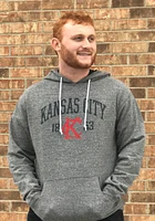 Kansas City Mens Grey KC Arch Establish Date Long Sleeve Hoodie