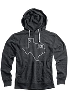 Texas Mens Black State Local Long Sleeve Hoodie