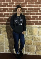Texas Mens Black State Local Long Sleeve Hoodie