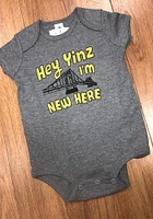 Pittsburgh Baby Grey New Here Short Sleeve One Piece