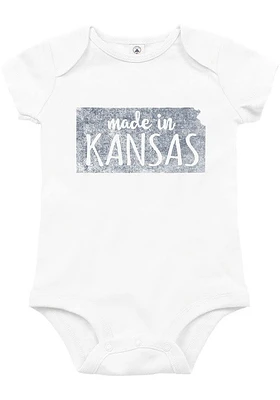 Kansas Baby White Made Short Sleeve One Piece