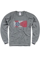 Wichita Mens Grey Flag Long Sleeve Crew Sweatshirt