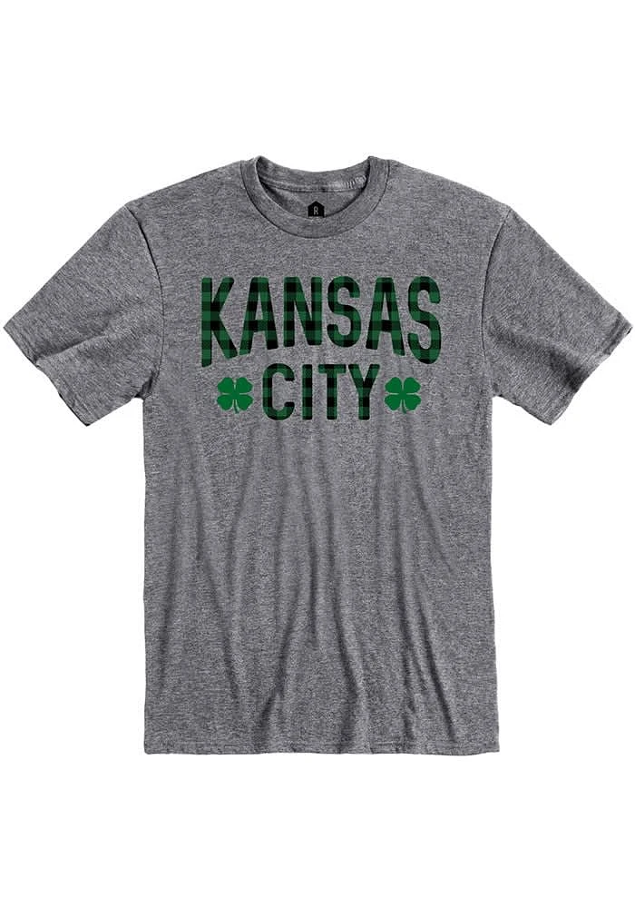 Kansas City Grey Buffalo Plaid Short Sleeve Fashion T Shirt