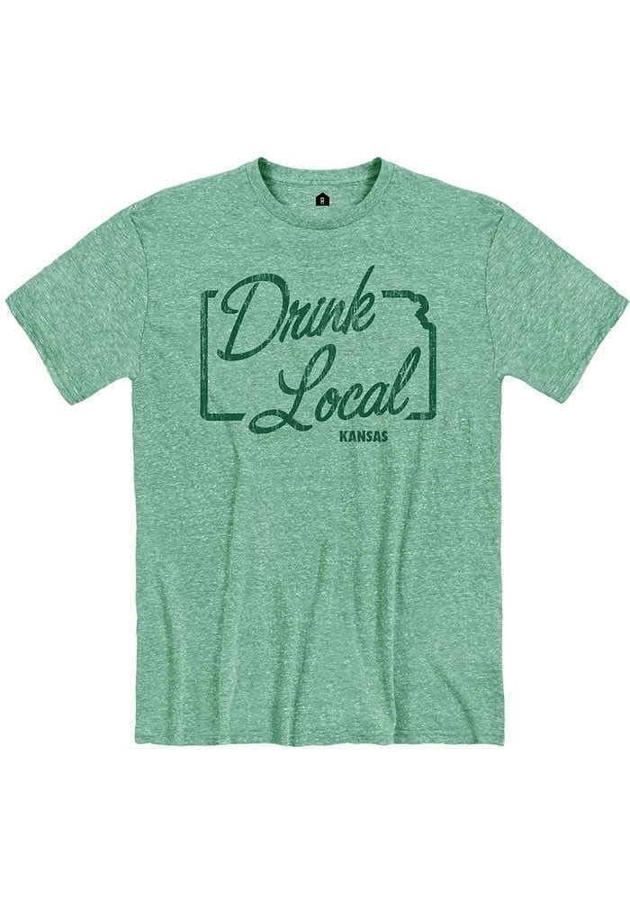 Rally Kansas Green Drink Local Short Sleeve Fashion T Shirt