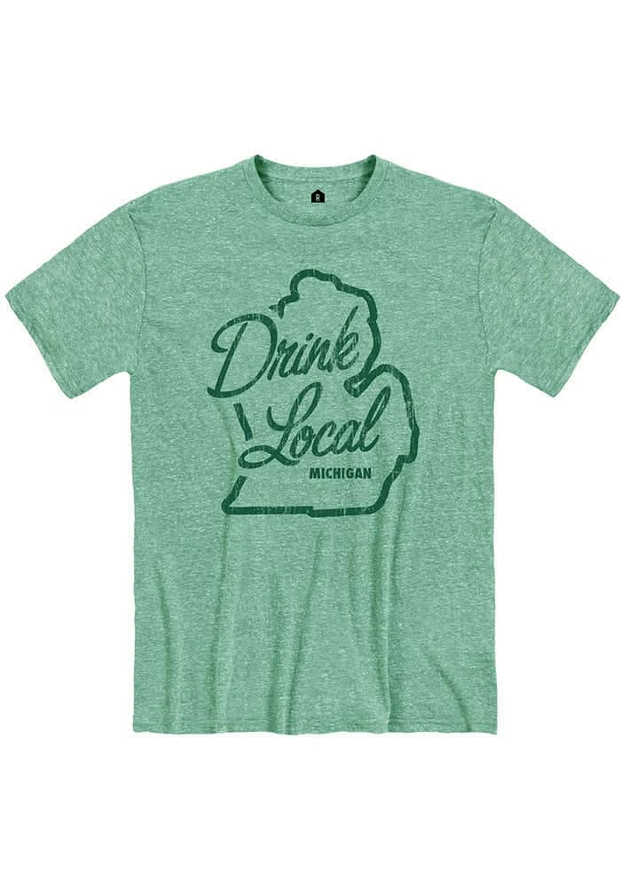 Rally Michigan Green Drink Local Short Sleeve Fashion T Shirt