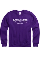 K-State Wildcats Mens Purple College Design Long Sleeve Crew Sweatshirt