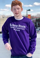 K-State Wildcats Mens Purple College Design Long Sleeve Crew Sweatshirt