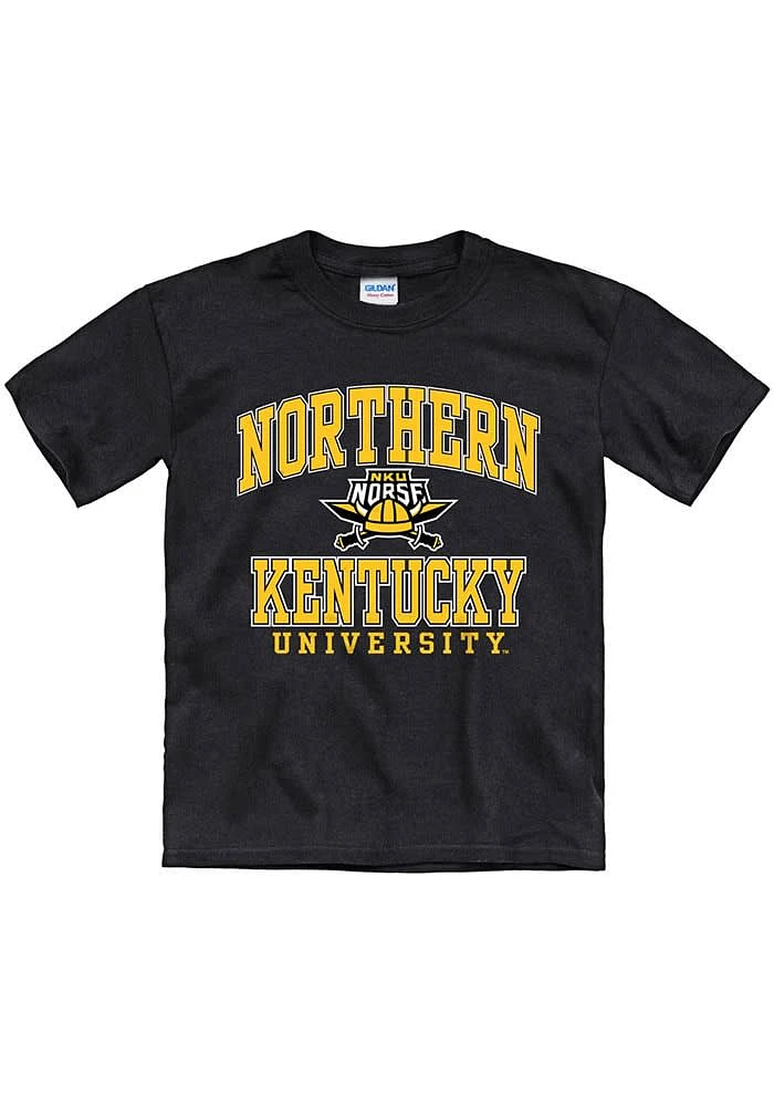 Northern Kentucky Norse Youth Black #1 Design Short Sleeve T-Shirt