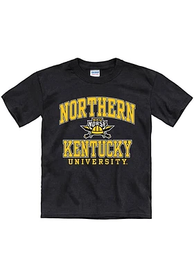 Northern Kentucky Norse Youth Black #1 Design Short Sleeve T-Shirt