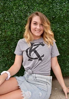 Rally Kansas City KC Monogram Short Sleeve Fashion T Shirt