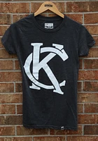 Rally Kansas City Black KC Monogram Short Sleeve T Shirt