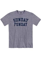 RALLY Navy Blue Sunday Funday Short Sleeve Fashion T Shirt