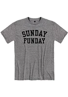 RALLY Grey Sunday Funday Short Sleeve Fashion T Shirt