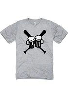 RALLY Grey Beers and Bats Short Sleeve Fashion T Shirt
