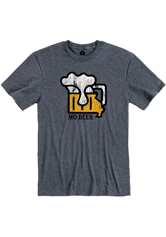 Rally Missouri Navy Blue MO Beer Short Sleeve Fashion T Shirt