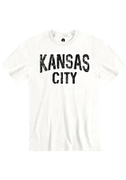 Rally Kansas City White Wordmark Short Sleeve T Shirt