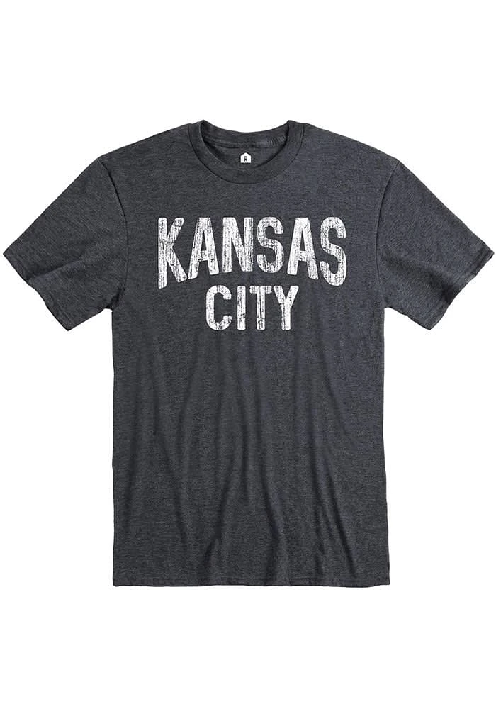 Kansas City Grey Wordmark Short Sleeve Fashion T Shirt