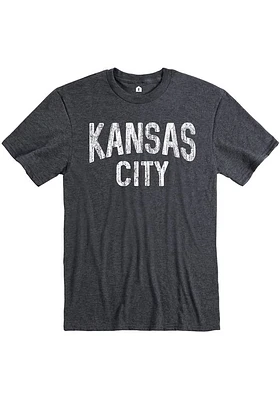 Kansas City Grey Wordmark Short Sleeve Fashion T Shirt
