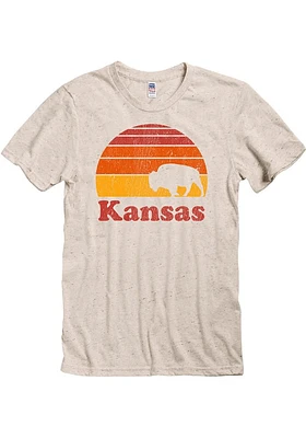 Kansas Oatmeal Sunset Icon Short Sleeve Fashion T Shirt