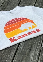 Kansas Oatmeal Sunset Icon Short Sleeve Fashion T Shirt