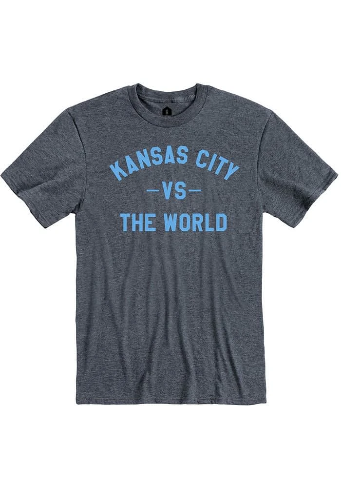 Rally Kansas City Navy Blue VS The World Short Sleeve Fashion T Shirt