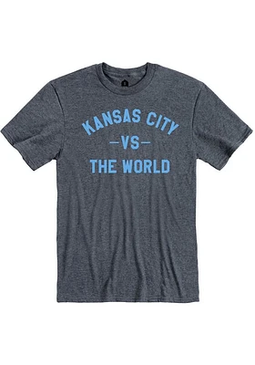 Rally Kansas City Navy Blue VS The World Short Sleeve Fashion T Shirt