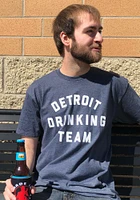 Rally Detroit Navy Blue Drinking Team Short Sleeve Fashion T Shirt