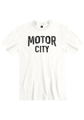 Rally Detroit White Motor City Short Sleeve T Shirt