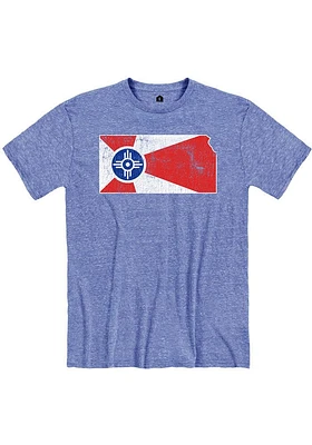 Rally Wichita Blue Flag Short Sleeve Fashion T Shirt