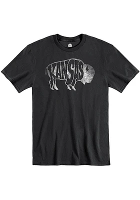 Rally Kansas Black Buffalo Short Sleeve T Shirt