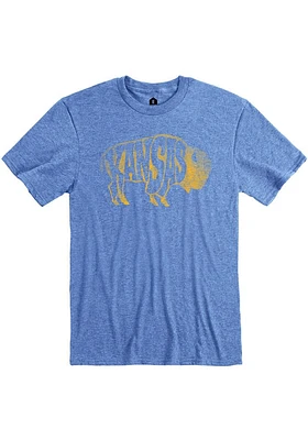 Rally Kansas Blue Buffalo Short Sleeve Fashion T Shirt