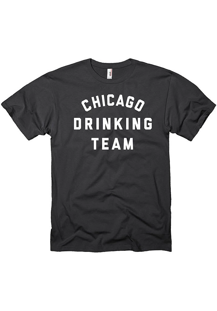 Chicago Black Drinking Team Short Sleeve T Shirt