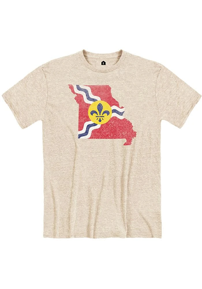 St Louis Oatmeal Flag Short Sleeve Fashion T Shirt