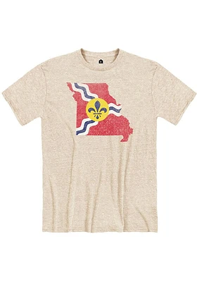 St Louis Oatmeal Flag Short Sleeve Fashion T Shirt