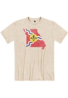 St Louis Oatmeal Flag Short Sleeve Fashion T Shirt