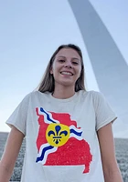 St Louis Oatmeal Flag Short Sleeve Fashion T Shirt