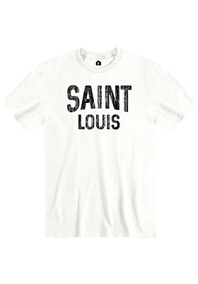 Rally St Louis White Wordmark Short Sleeve T Shirt