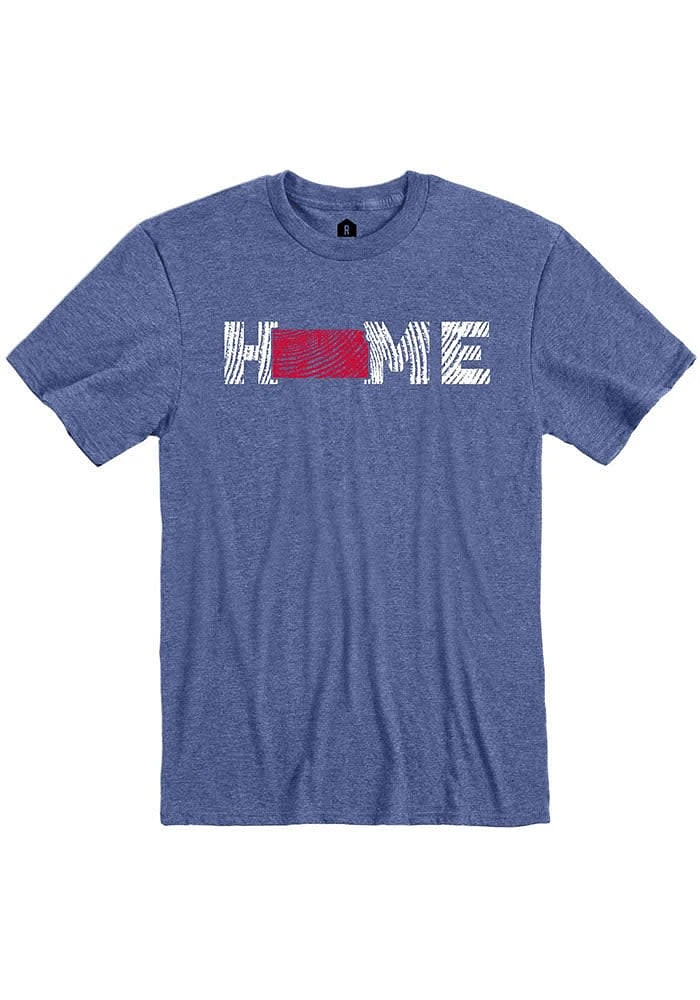Rally Kansas Blue Wood Grain Home Short Sleeve Fashion T Shirt