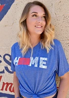 Rally Kansas Blue Wood Grain Home Short Sleeve Fashion T Shirt