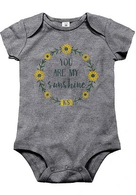 Kansas Baby Grey Sunflower Sunshine Short Sleeve One Piece