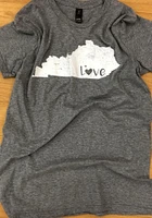 Kentucky State Shape Love Short Sleeve Fashion T Shirt