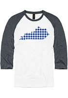 Kentucky White Buffalo Plaid State Long Sleeve Fashion T Shirt