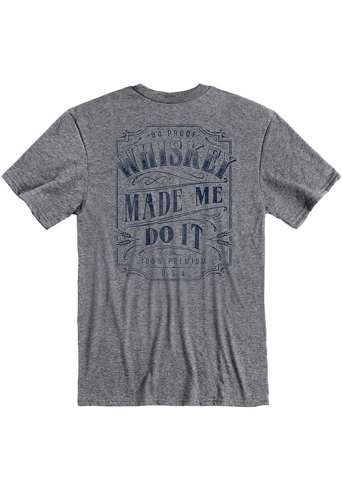 Rally Kentucky Grey Whiskey Made Me Short Sleeve Fashion T Shirt