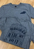 Rally Kentucky Grey Whiskey Made Me Short Sleeve Fashion T Shirt