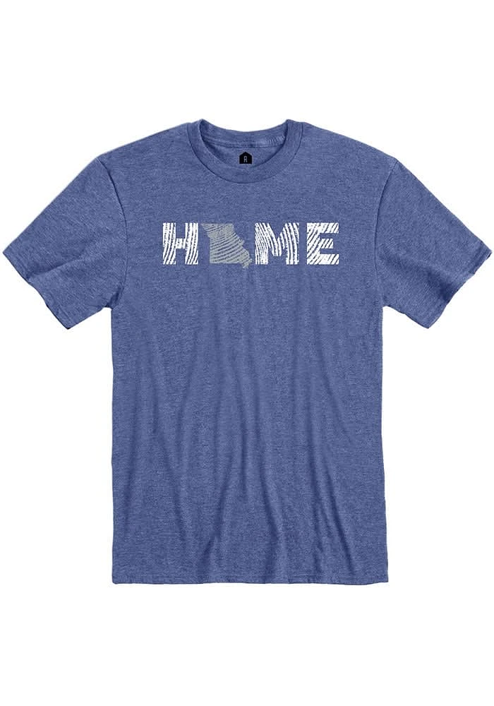 Rally Missouri Blue Wood Grain Home Short Sleeve Fashion T Shirt