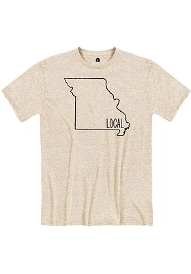 Rally Missouri Oatmeal State Local Short Sleeve Fashion T Shirt