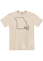 Rally Missouri Oatmeal State Local Short Sleeve Fashion T Shirt