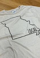 Rally Missouri Oatmeal State Local Short Sleeve Fashion T Shirt