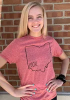 Ohio Red Local State Short Sleeve T Shirt