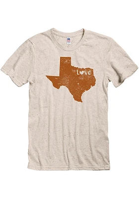 Texas Oatmeal State Shape Love Short Sleeve Fashion T Shirt